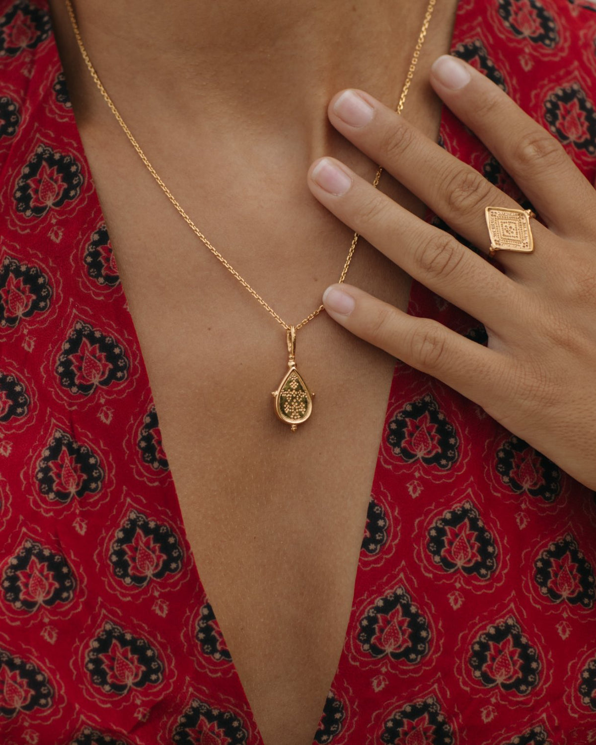 Nahla Necklace - 22k Gold Plated