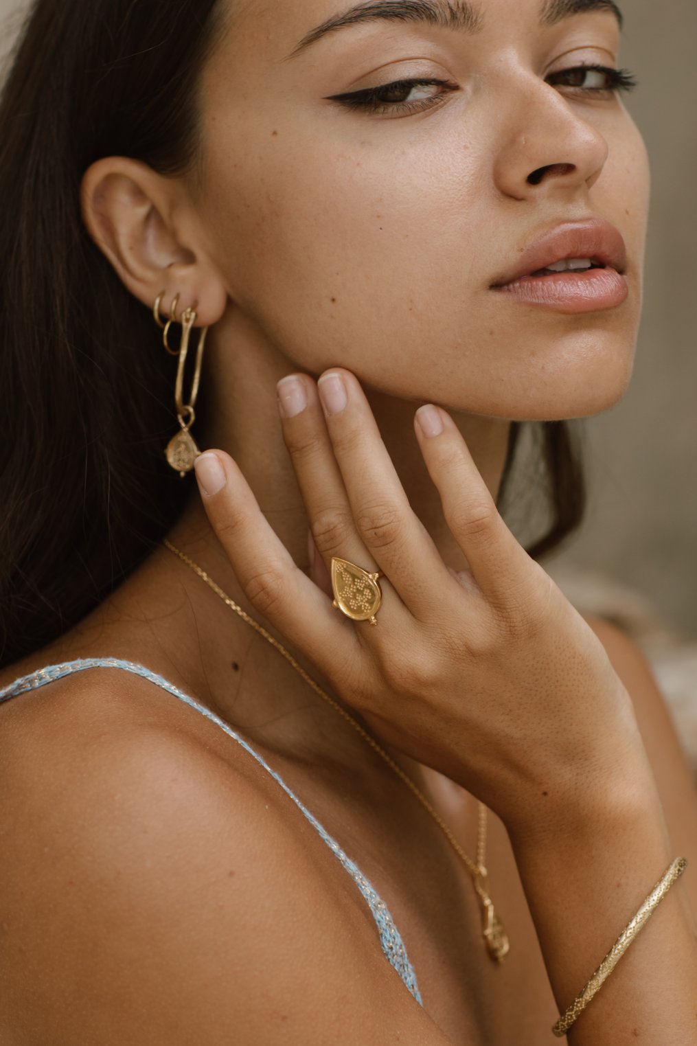 Nahla Hoops - 22k Gold Plated