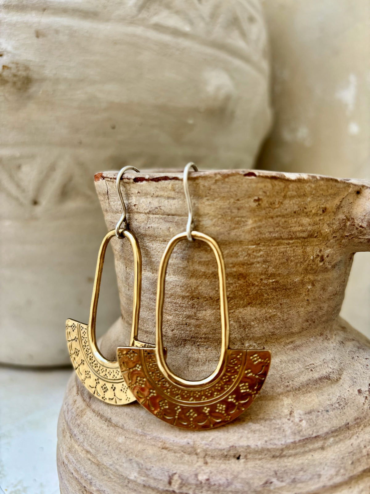 Khani Earrings - Brass