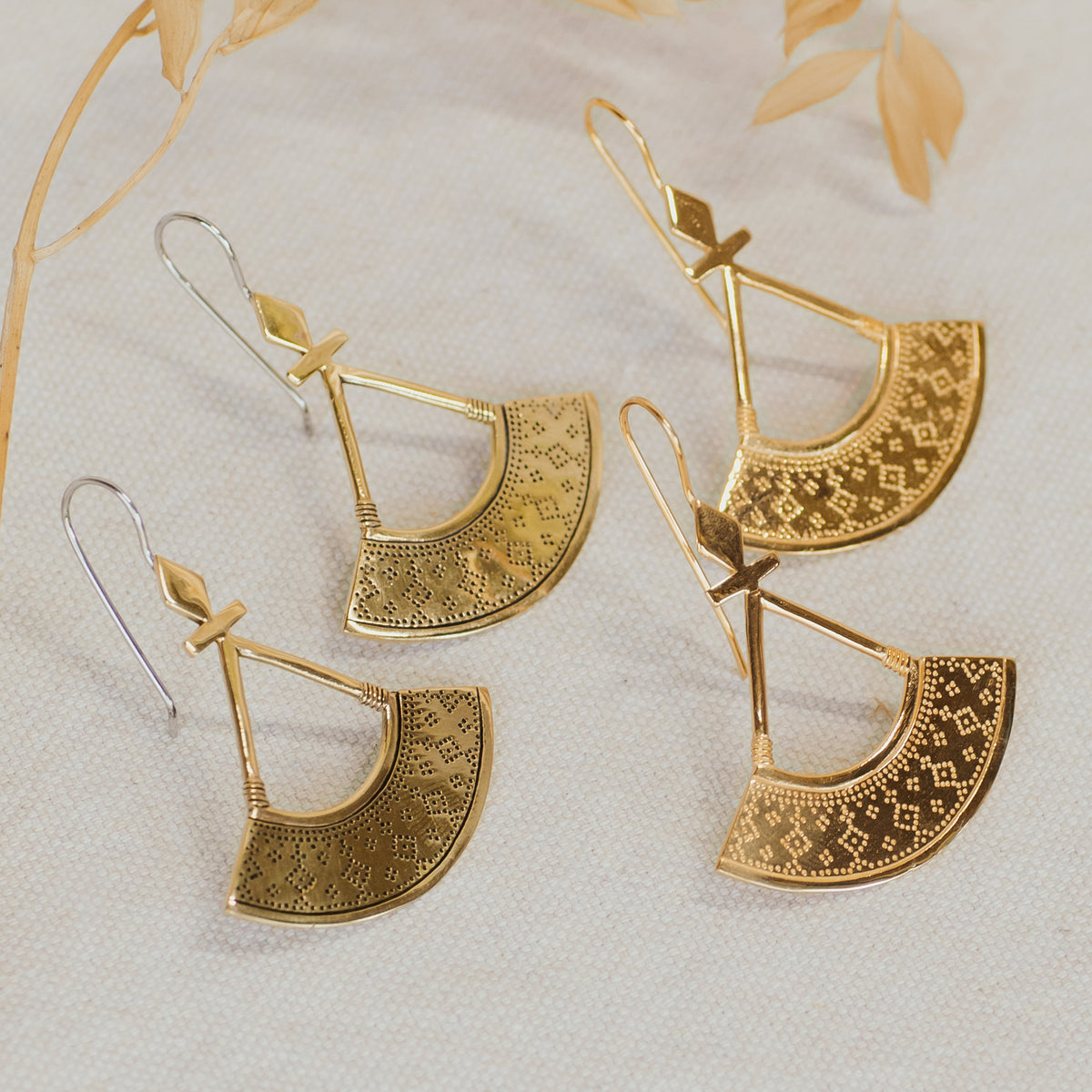 Sienna earrings - Brass