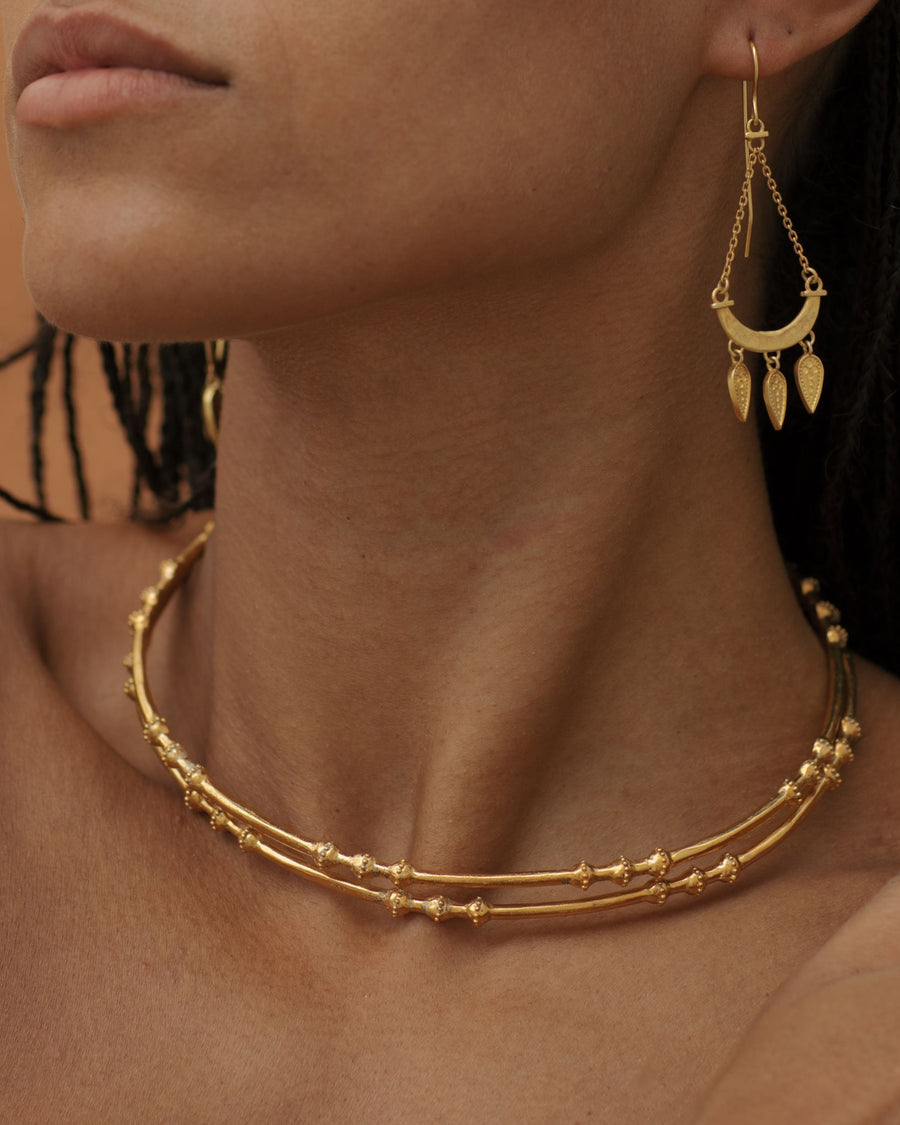 Dailia earrings - 22k Gold Plate