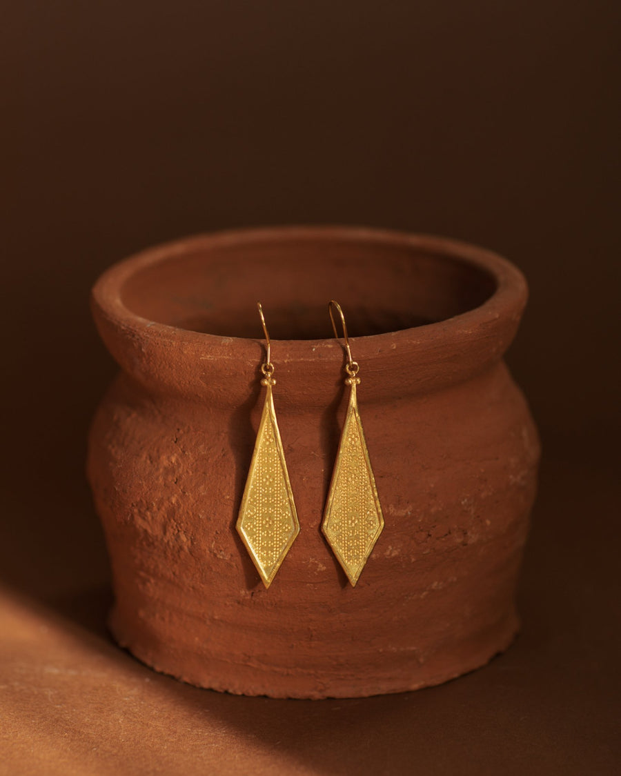 Izara Earrings - 22k Gold Plated