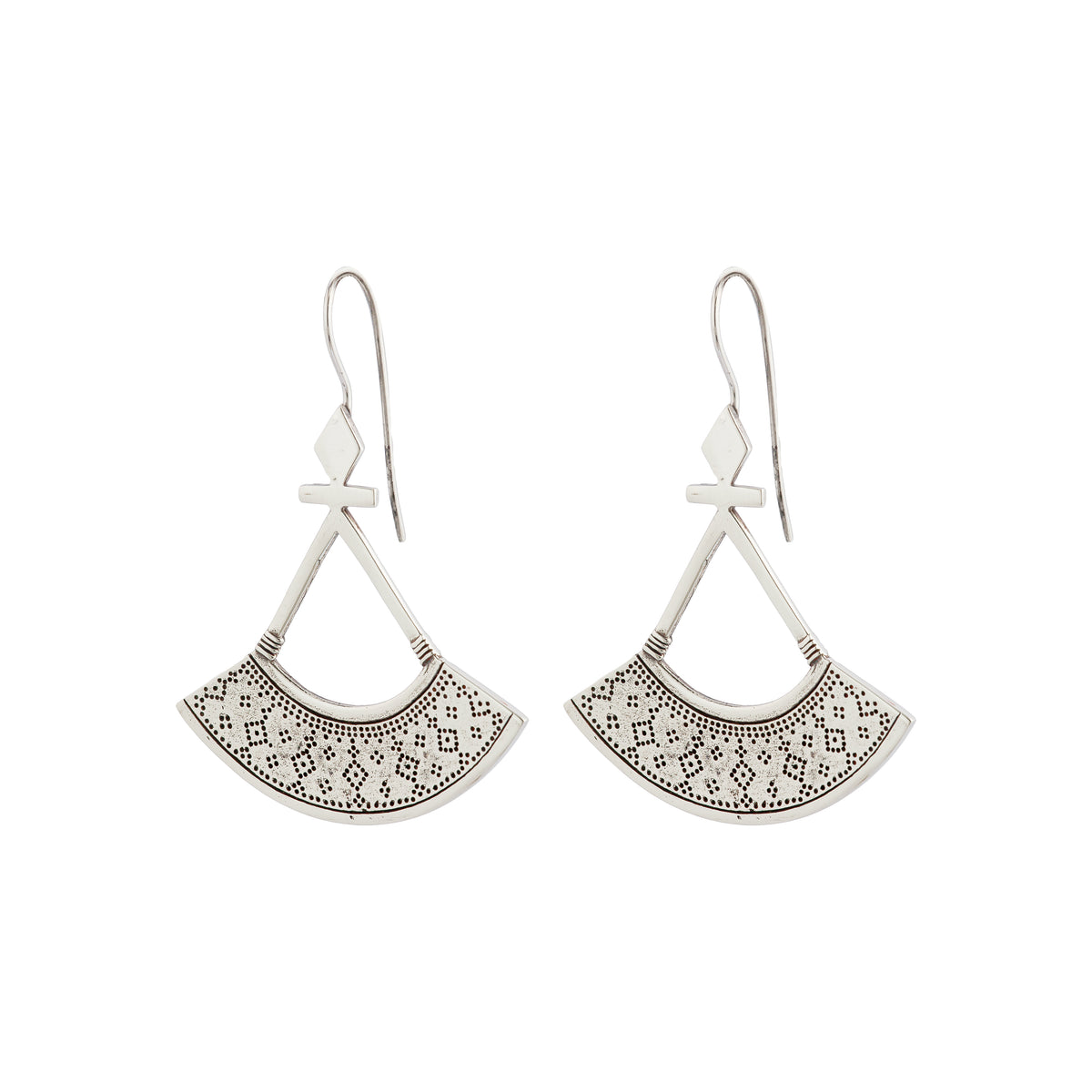 Sienna earrings - white brass